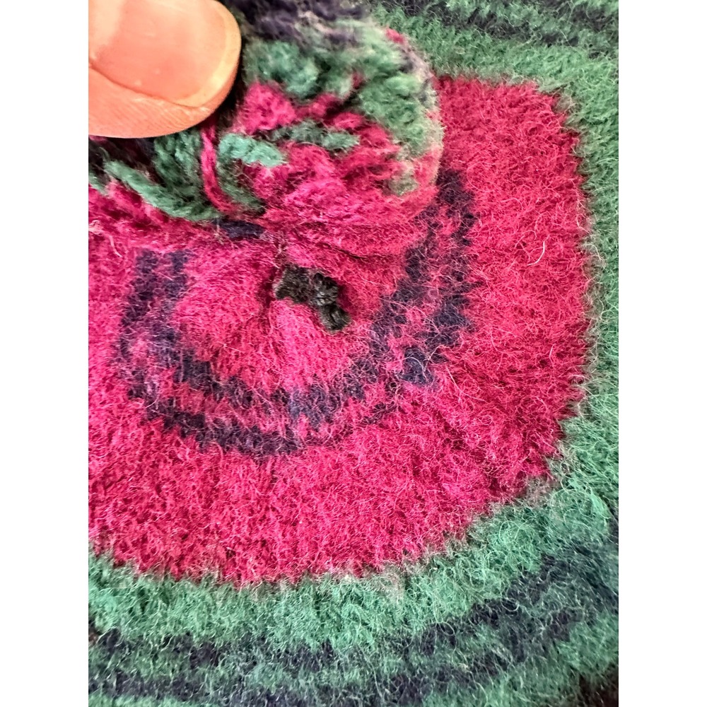 Robert Mackie of Scotland Lindsay Pure Wool Tam Hat Beret Magenta Green Pink Vtg - Picture 5 of 7
